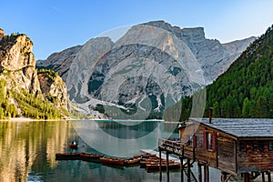 Beautiful shot of Fanes-Sennes-Prags Natural Park in Mareo, Italy photo