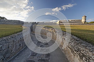 Beautiful shot of the Fort of San Miguel in Campeche, Mexico