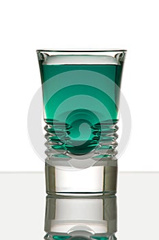 Beautiful shot glass back lit