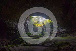 Beautiful shot of Gruta de Totomochapa in Mexico photo