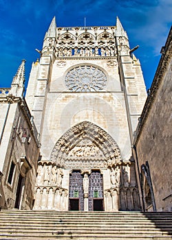Beautiful shot of the historic Burgos Cathedral in Burgos, Spain