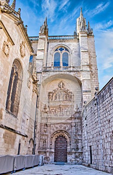 Beautiful shot of the historic Burgos Cathedral in Burgos, Spain photo