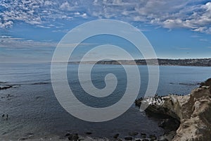 Beautiful shot of  Huntington beach La Joya and Santa Monica in California photo