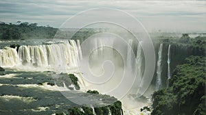 A beautiful shot of Iguazu Falls, border between Brazil and Argentina.