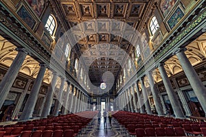 Beautiful shot of the interior of the Basilica of Santa Maria Maggiore in Rome, Italy