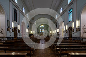 Beautiful shot of the interior of the Cathedral of the Nativity of Our Lady in Macau