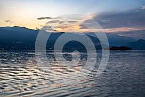 Beautiful shot of  Lake Maggiore, Stresa, Piedmont, Italy