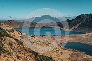 Beautiful shot of a lake with mountains in the background