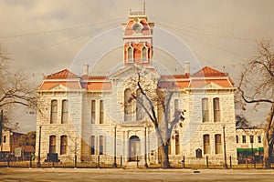 Beautiful shot of the Lampasas County Courthouse during the day - perfect for background