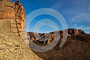 Beautiful shot of a landscape with mountains under the clouds