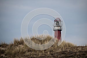 Beautiful shot of the Lange Jaap Lighthouse in Huisduinen, Netherlands