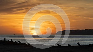 A beautiful shot of the Lepe beach at sunrise