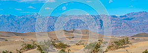 A beautiful shot of the Mesquite Flat Sand Dunes, Death Valley California, USA