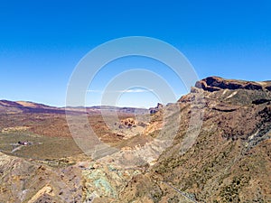 Beautiful shot of the mountain landscape of the Teide National Park in Paradores, Spain photo