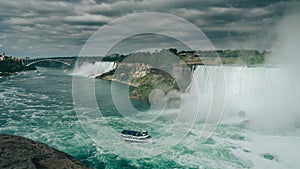 Beautiful shot of the Niagra Falls waterfall in Canada