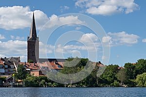 Beautiful shot of a Nikolaikirche church in Ploen, Plon town in Germany photo