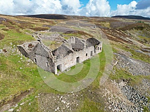 Beautiful shot of Old Gang Lead Mine at Hard Level Gill, North Yorkshire, UK