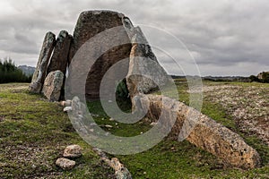 Beautiful shot of one of the most ancient dolmens in Valencia de Alcantara, Spain