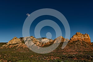 Beautiful shot of Rocks in Sedona, AZ, USA under a blue sly