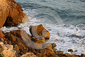 Beautiful shot of a rocky coastline on a peaceful day