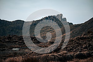 Beautiful shot of the rocky Pico das Agulhas Negras mountain in Brazil