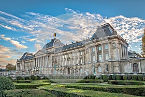 Beautiful shot of Royal Palace of Brussels Belgium