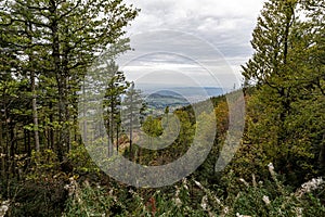 Beautiful shot of the Schauinsland mountain under the cloudy sky