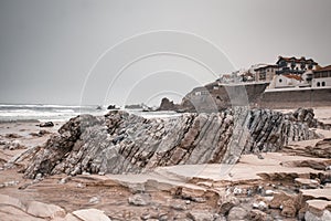 Beautiful shot of the seaside with private houses near the sea - perfect for background