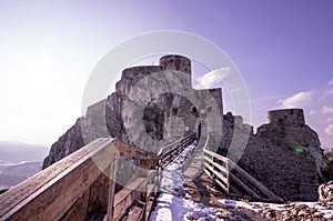 Beautiful shot of Srebrenik Fortress in Gornji Srebrenik, Bosnia and Herzegovina