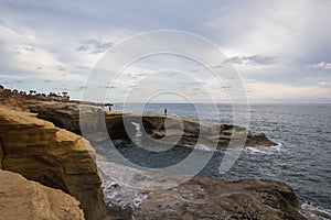 Beautiful shot from the Sunset Cliffs, San Diego, California