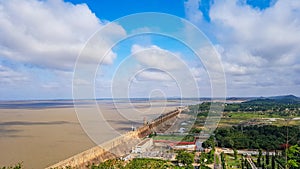 Beautiful shot of T B Dam Light House and View Point Hosapete India