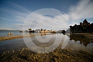 Beautiful shot of Tufa Towers at Mono Lake Tufa State Natural Reserve in California