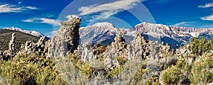 Beautiful shot of Tufa Towers at Mono Lake Tufa State Natural Reserve in California