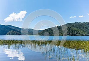 Beautiful shudu lake is an alpine lake