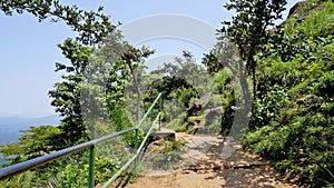 Beautiful sightseeing place Needle Rock view point or suicide point on a bright sunny day. Best hiking, trekking and hangout