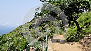 Beautiful sightseeing place Needle Rock view point or suicide point on a bright sunny day. Best hiking, trekking and hangout