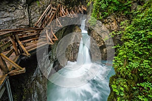 Beautiful Sigmund Thun Klamm gorge in Austria, Europe