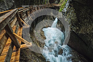 Beautiful Sigmund Thun Klamm gorge in Austria, Europe