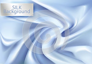 Beautiful Silk. Drapery 3d Textile Background, Vector Illustration