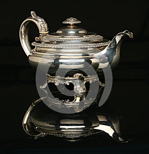 Beautiful silver teapot