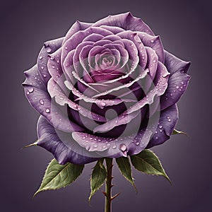 Beautiful single purple rose