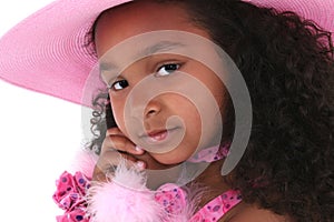 Beautiful Six Year Old Girl In Pink