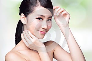 Beautiful Skin care woman Face