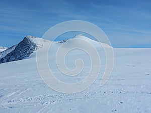 Beautiful skitouring day at grossvenediger in austria