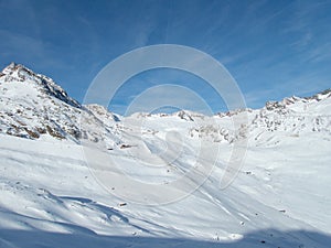 Beautiful skitouring day in otztal alps in austria