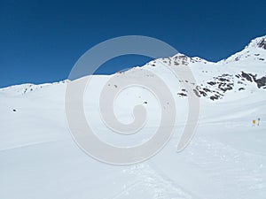 Beautiful skitouring spring season in otztal alps