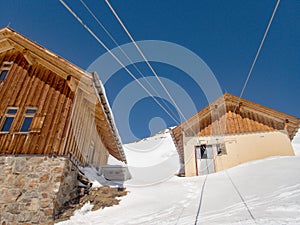 Beautiful skitouring spring season in otztal alps