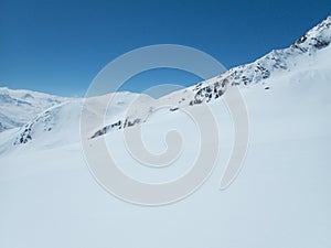 Beautiful skitouring spring season in otztal alps