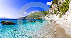 Beautiful Skopelos island ,Hovolos beach,Sporades, Greece photo