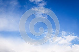 Blue sky with cirro cumulus white clouds. Sky background photo